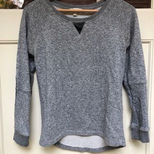 Grey Sweater with black elbow pads!